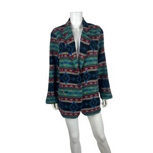 Vintage 90s Southwestern Jacket Womens XL Aztec Pattern Blanket Blazer Boho